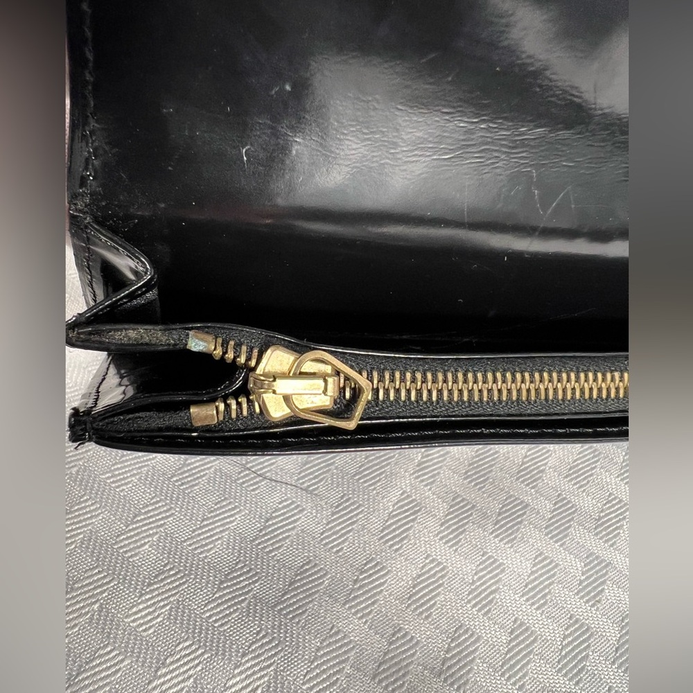 CELINE Vintage Black Patent Long Wallet with Box - Picture 11 of 13
